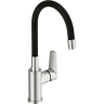 Смеситель CERSANIT для кухни MODUO однорычажный с гибким изливом, хром 64842
